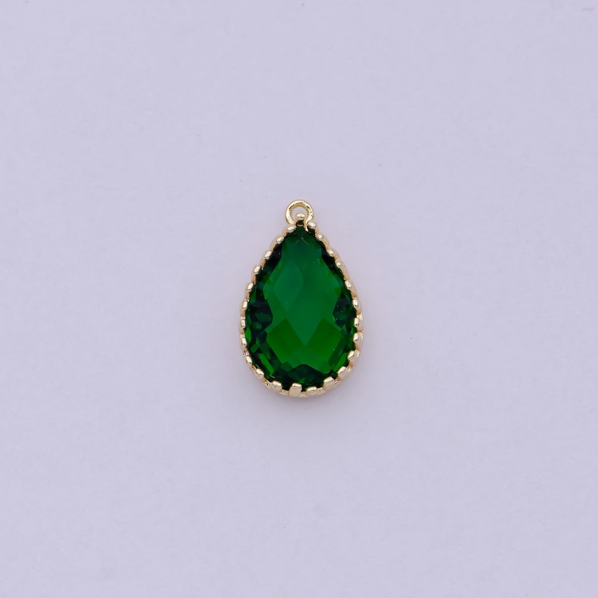 Emerald Green Charm Teardrop Drop Pendant Tear Drop Pendant Supply N-457 - DLUXCA