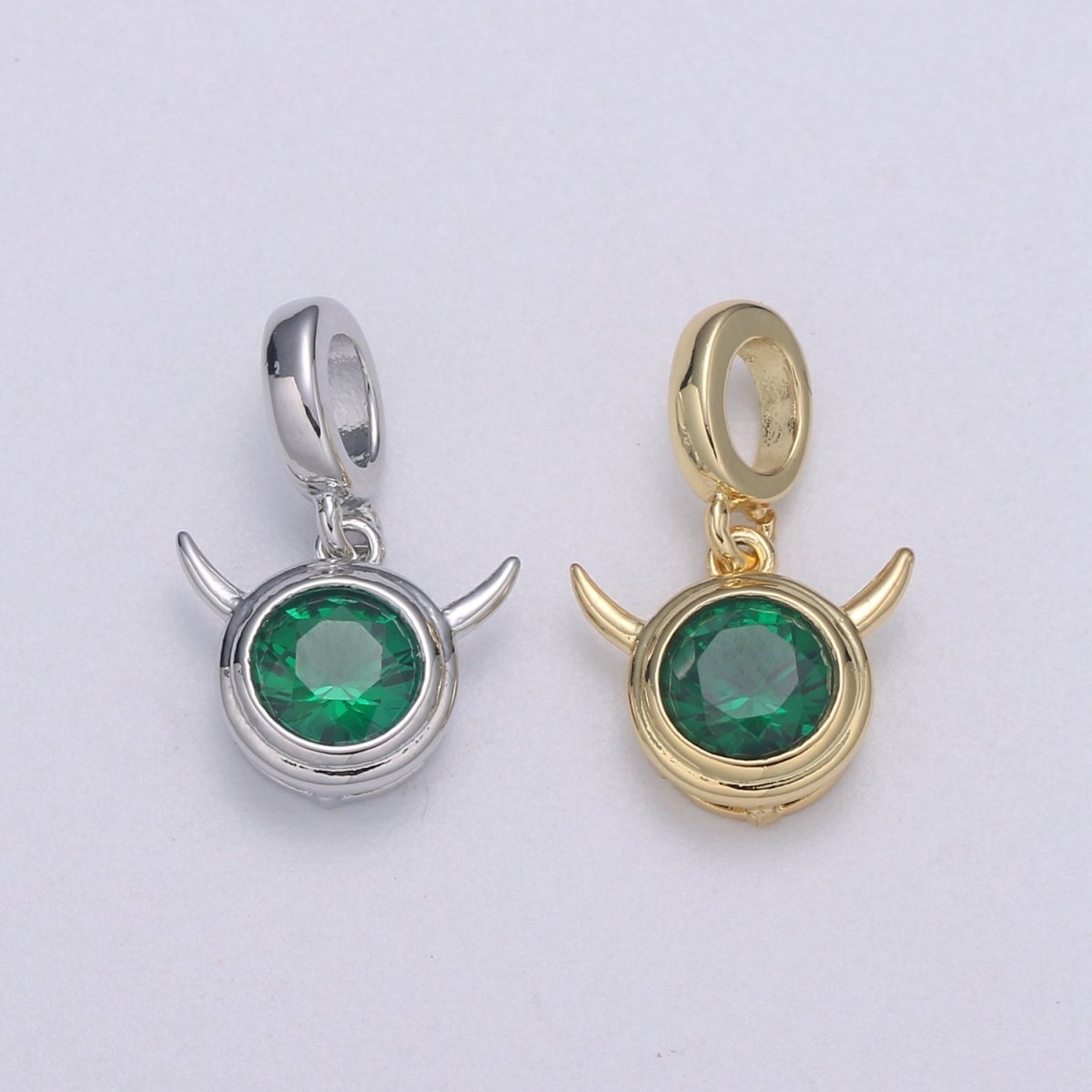 Emerald Green Gold Filled Circle Pendants H-600 H-606 - DLUXCA