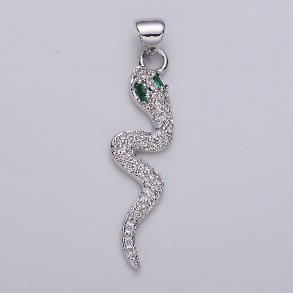 Emerald Green Gold Filled Snake Pendants I-883~I-884 - DLUXCA