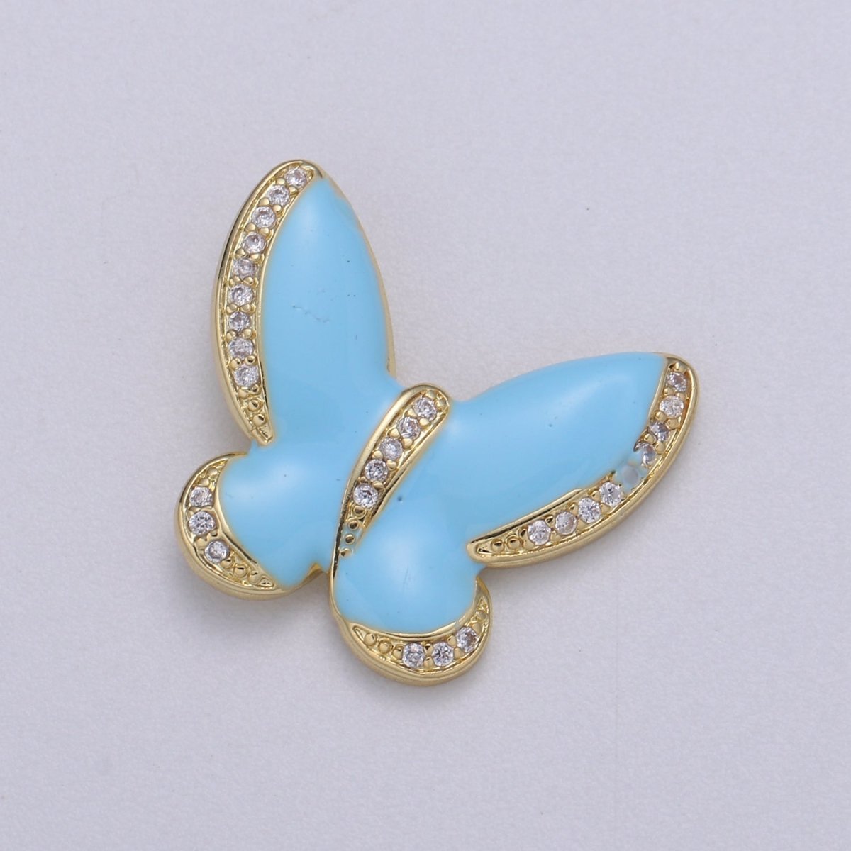 Enamel butterfly charm necklace Dainty Mariposa Charm Pendant for bracelet Jewelry Making Supply Blue, Black Pink Red White Evil Eye H-755 H-781 H-783 H-825 H-827 H-833 H-839 - DLUXCA