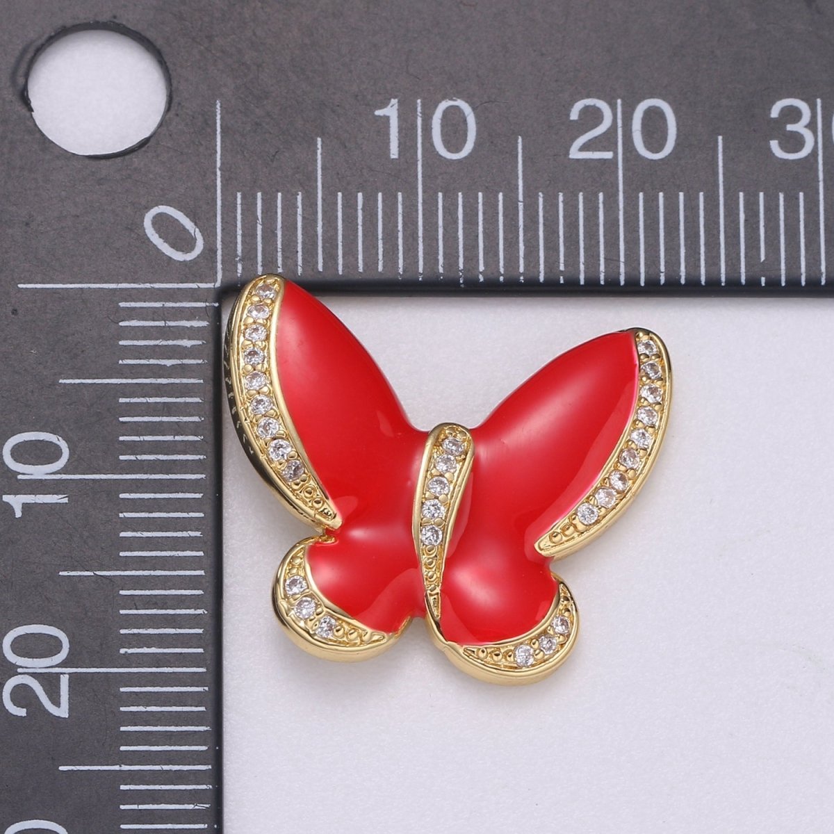 Enamel butterfly charm necklace Dainty Mariposa Charm Pendant for bracelet Jewelry Making Supply Blue, Black Pink Red White Evil Eye H-755 H-781 H-783 H-825 H-827 H-833 H-839 - DLUXCA