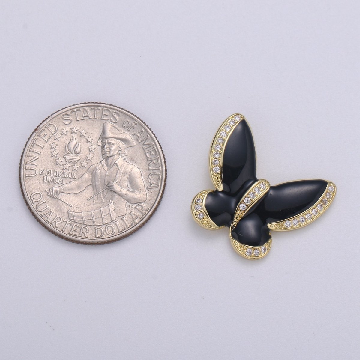 Enamel butterfly charm necklace Dainty Mariposa Charm Pendant for bracelet Jewelry Making Supply Blue, Black Pink Red White Evil Eye H-755 H-781 H-783 H-825 H-827 H-833 H-839 - DLUXCA