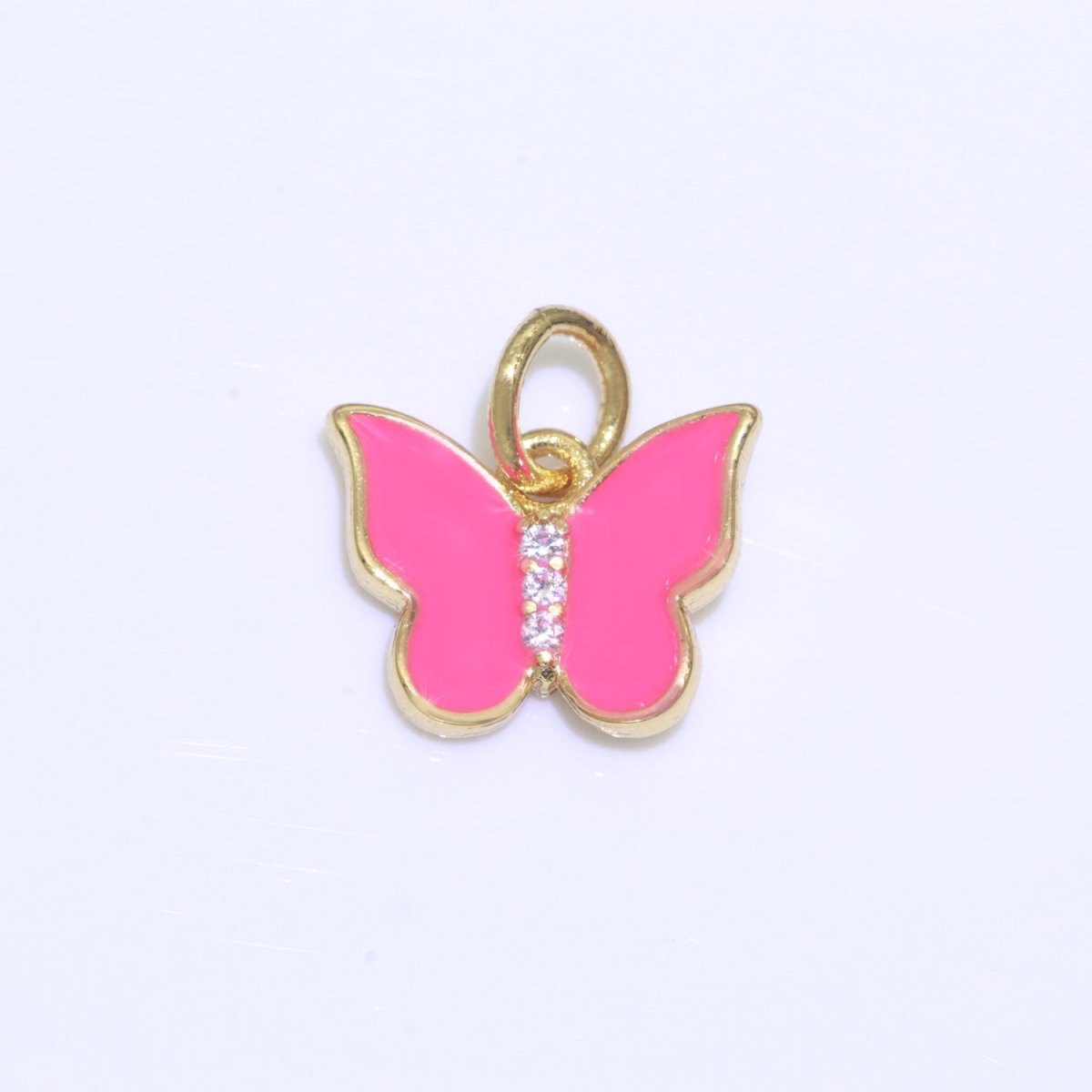Enamel Color Butterfly Charm, Dainty Gold Monarch Charm for Necklace, Bracelet, Earring Charm Mariposa Jewelry Making M-450 - M-459 - DLUXCA