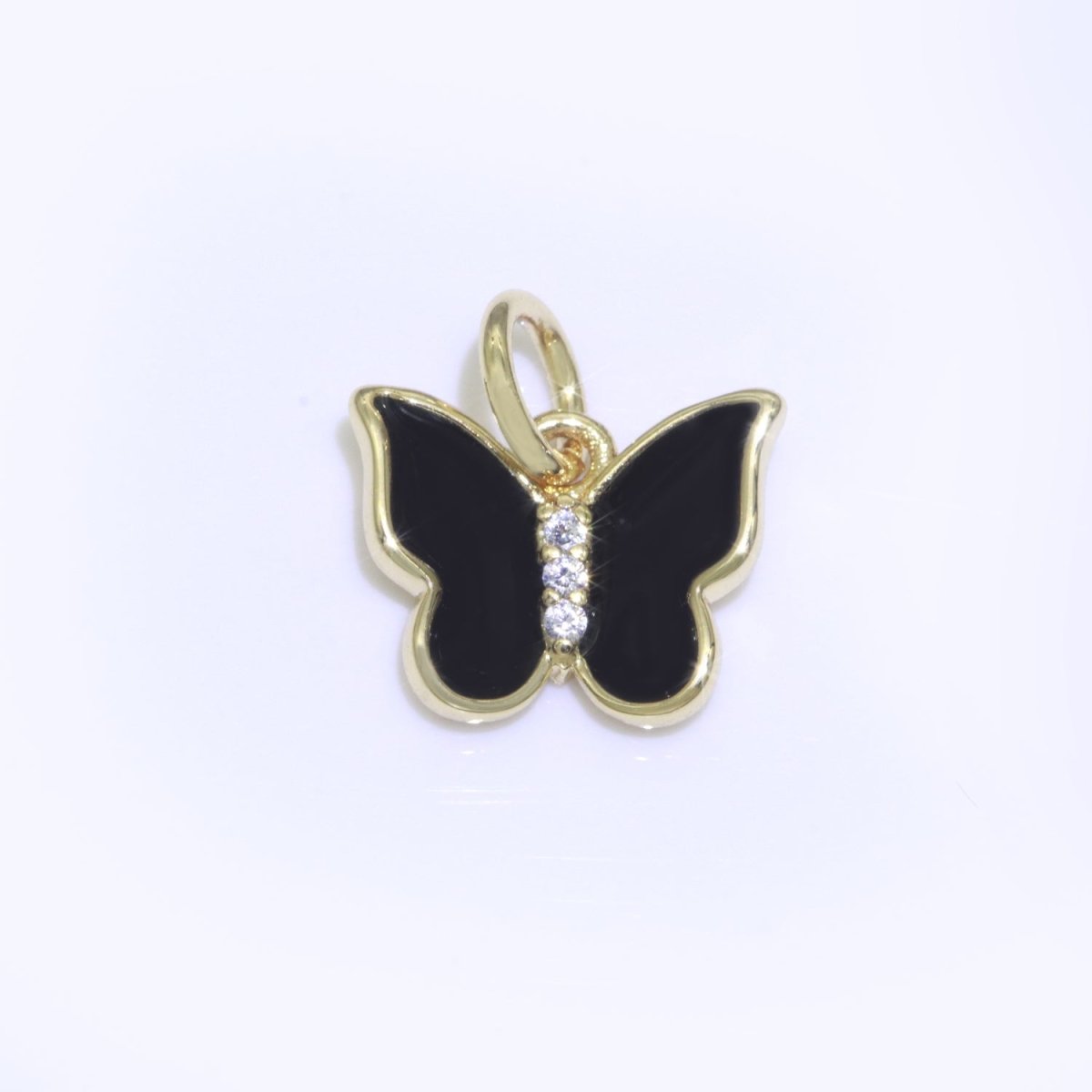 Enamel Color Butterfly Charm, Dainty Gold Monarch Charm for Necklace, Bracelet, Earring Charm Mariposa Jewelry Making M-450 - M-459 - DLUXCA