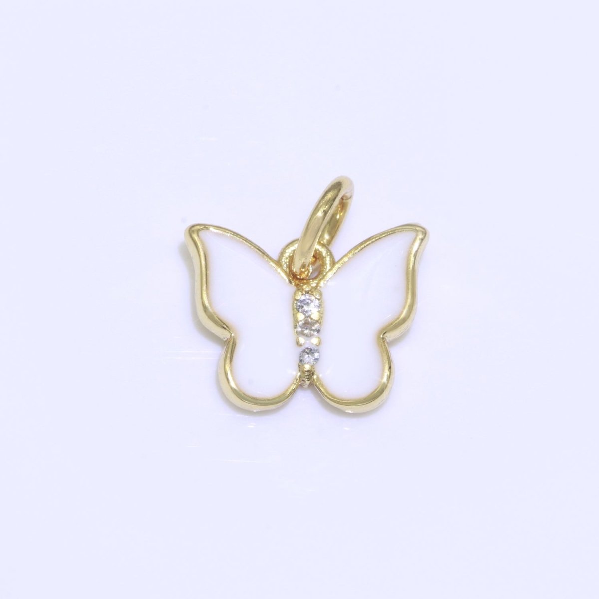 Enamel Color Butterfly Charm, Dainty Gold Monarch Charm for Necklace, Bracelet, Earring Charm Mariposa Jewelry Making M-450 - M-459 - DLUXCA