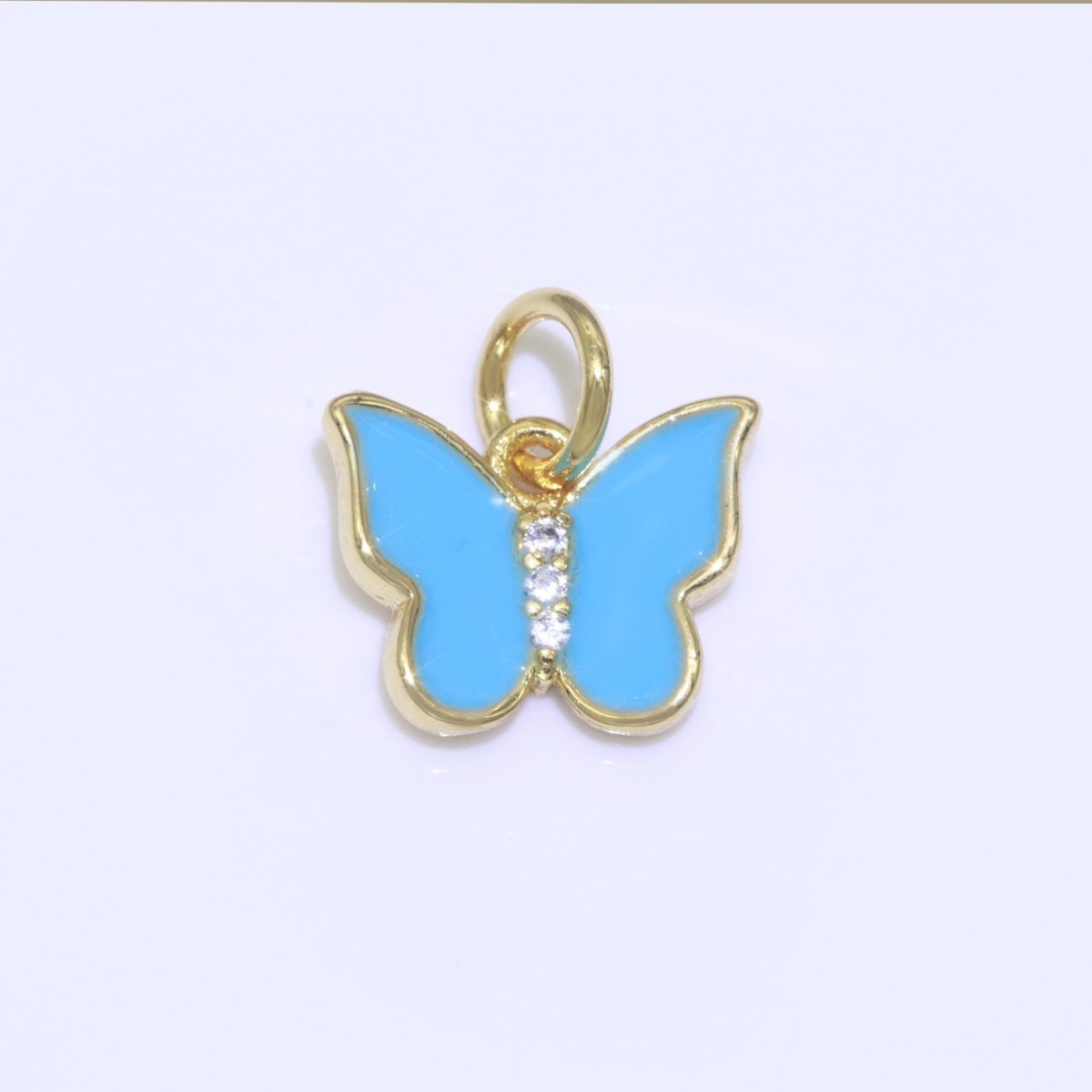 Enamel Color Butterfly Charm, Dainty Gold Monarch Charm for Necklace, Bracelet, Earring Charm Mariposa Jewelry Making M-450 - M-459 - DLUXCA