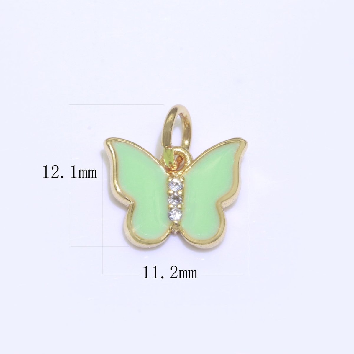 Enamel Color Butterfly Charm, Dainty Gold Monarch Charm for Necklace, Bracelet, Earring Charm Mariposa Jewelry Making M-450 - M-459 - DLUXCA