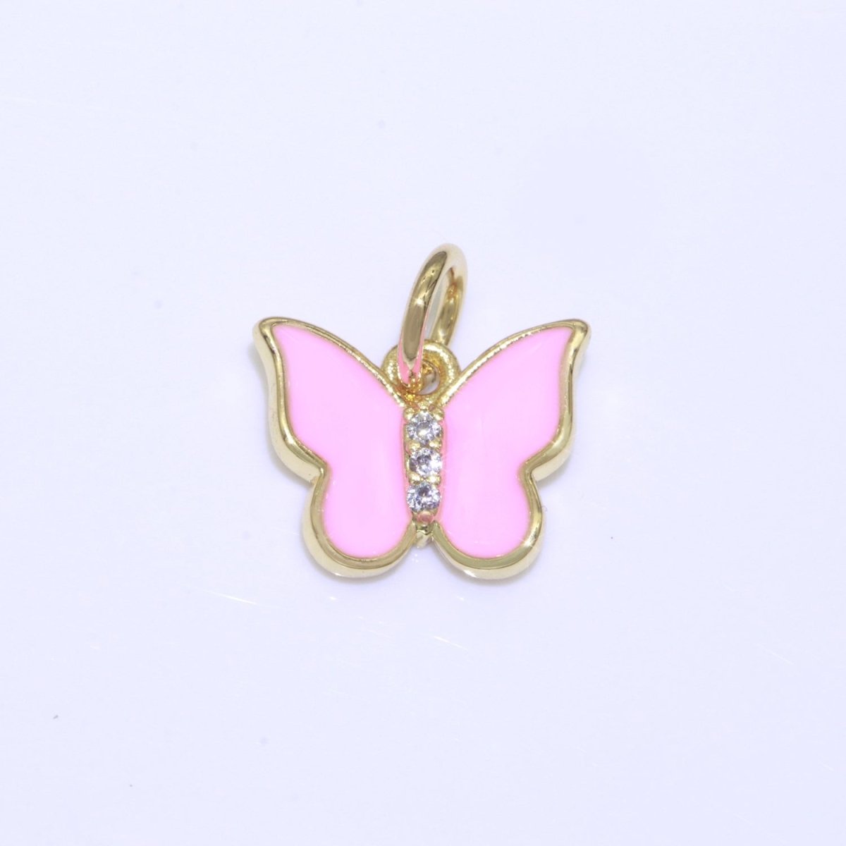 Enamel Color Butterfly Charm, Dainty Gold Monarch Charm for Necklace, Bracelet, Earring Charm Mariposa Jewelry Making M-450 - M-459 - DLUXCA
