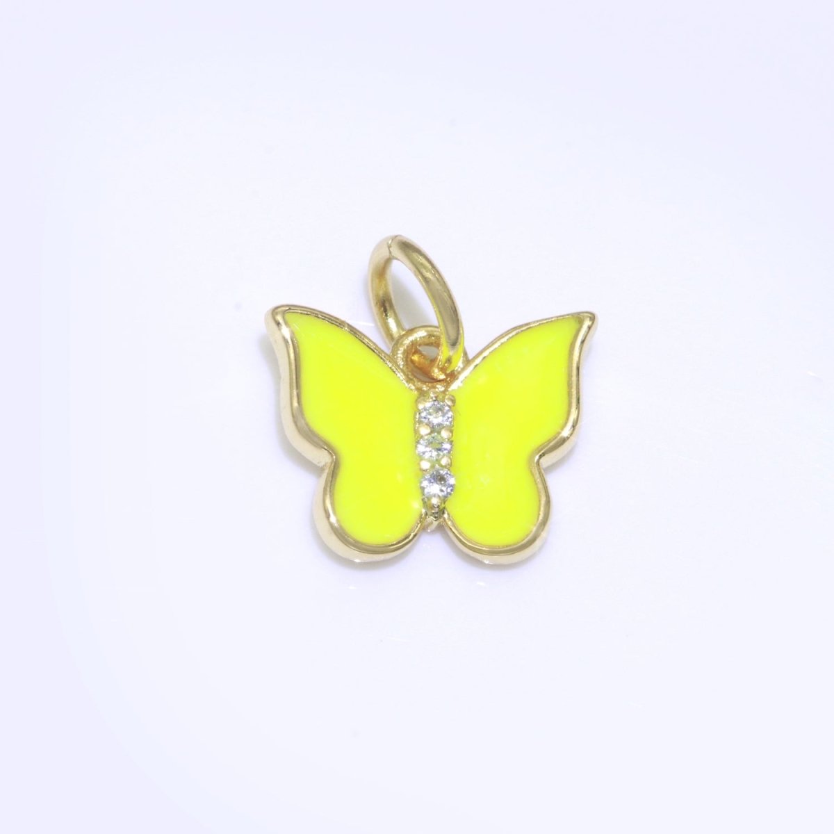Enamel Color Butterfly Charm, Dainty Gold Monarch Charm for Necklace, Bracelet, Earring Charm Mariposa Jewelry Making M-450 - M-459 - DLUXCA
