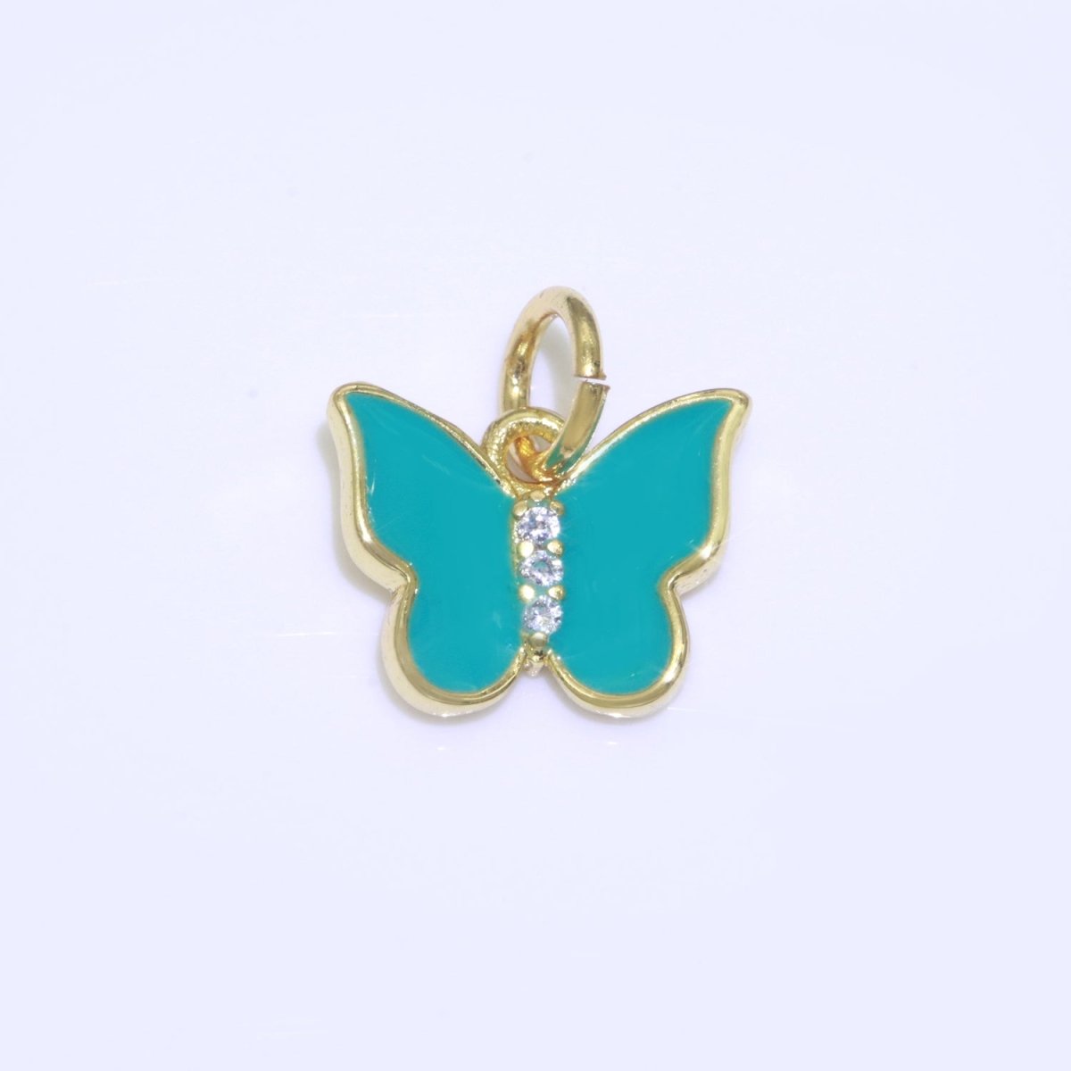 Enamel Color Butterfly Charm, Dainty Gold Monarch Charm for Necklace, Bracelet, Earring Charm Mariposa Jewelry Making M-450 - M-459 - DLUXCA