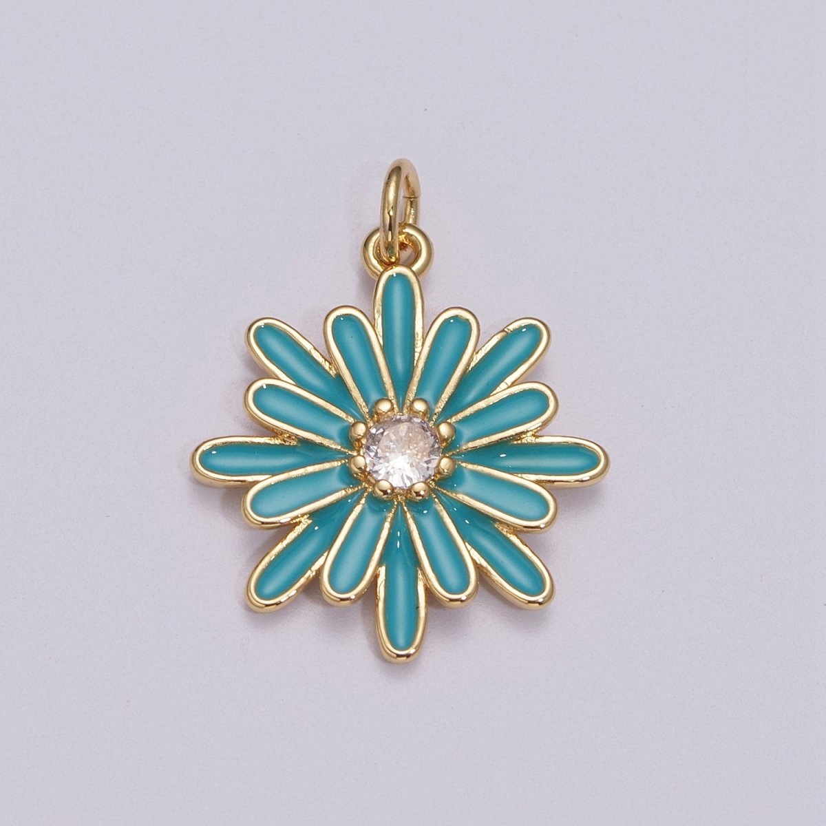 Enamel Daisy Charm Rainbow Various Color Daisy Flower Pendant for Necklace Bracelet Earring M-876 - M-887 - DLUXCA
