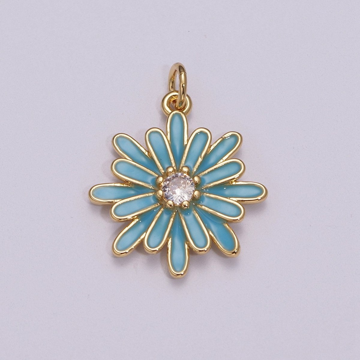 Enamel Daisy Charm Rainbow Various Color Daisy Flower Pendant for Necklace Bracelet Earring M-876 - M-887 - DLUXCA