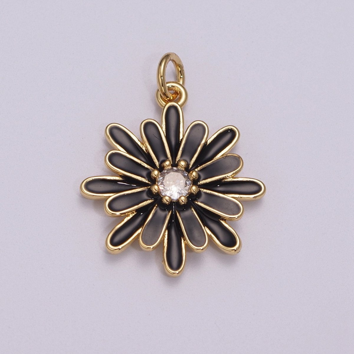 Enamel Daisy Charm Rainbow Various Color Daisy Flower Pendant for Necklace Bracelet Earring M-876 - M-887 - DLUXCA