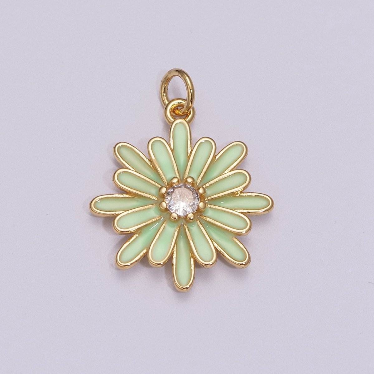 Enamel Daisy Charm Rainbow Various Color Daisy Flower Pendant for Necklace Bracelet Earring M-876 - M-887 - DLUXCA