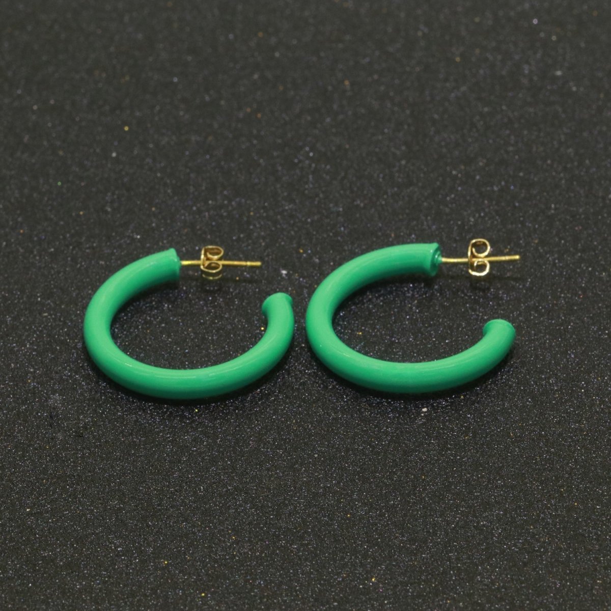 Enamel Hoop Earrings For Women | 30mm Infinity Gold Hoops Women Earrings | Big Loop Earrings For Women | Lightweight Hoop Earrings Set For Girls T-092 ~ T-101 - DLUXCA