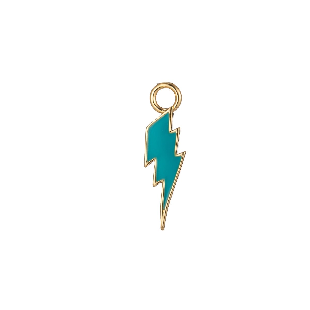 Enamel Lighting Gold Charm Colorful Bolt Pendant, Barbiecore Jewelry Y2K Charm Add on Charm Thunder Pendant for Necklace Earring Bracelet M-266-M-275 - DLUXCA