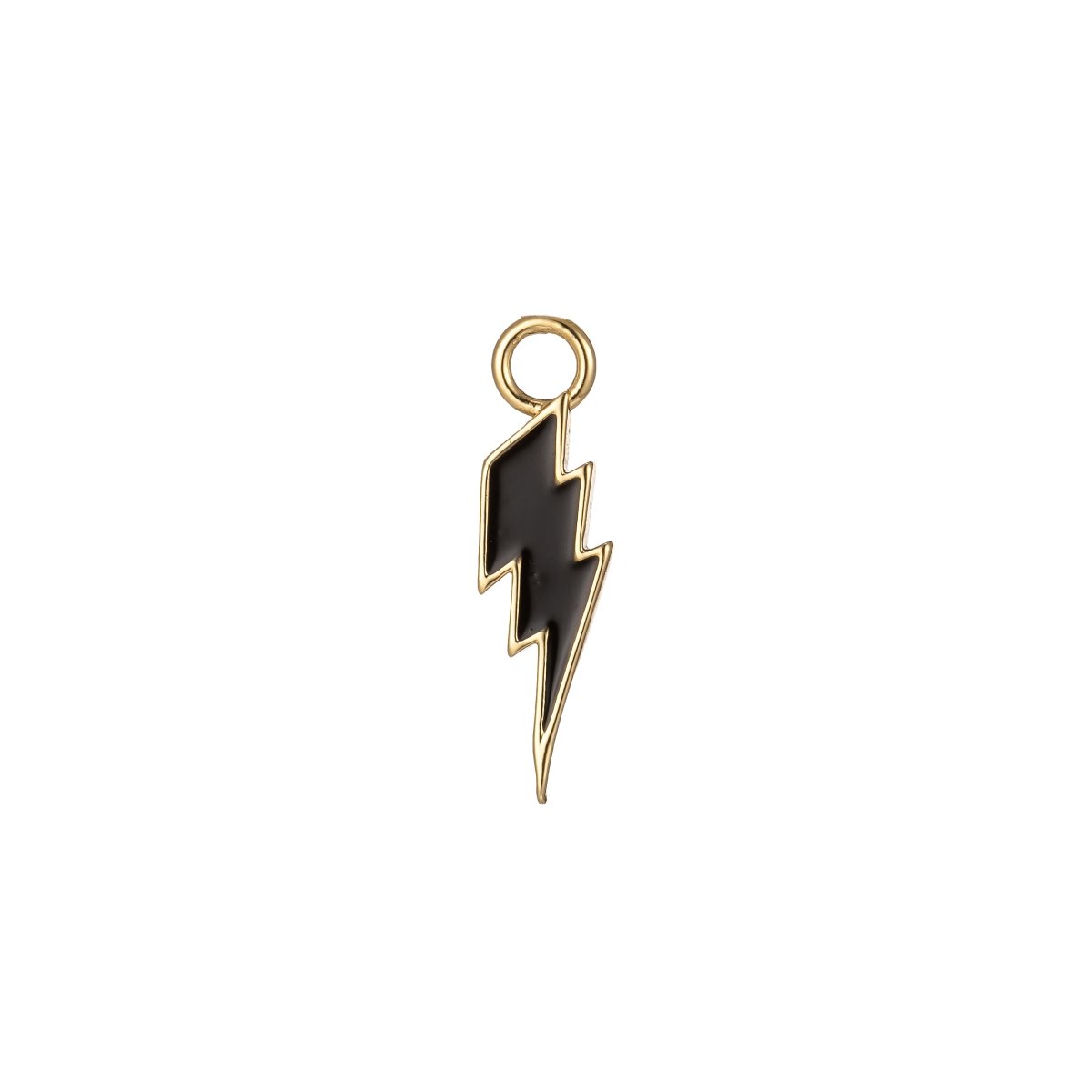 Enamel Lighting Gold Charm Colorful Bolt Pendant, Barbiecore Jewelry Y2K Charm Add on Charm Thunder Pendant for Necklace Earring Bracelet M-266-M-275 - DLUXCA