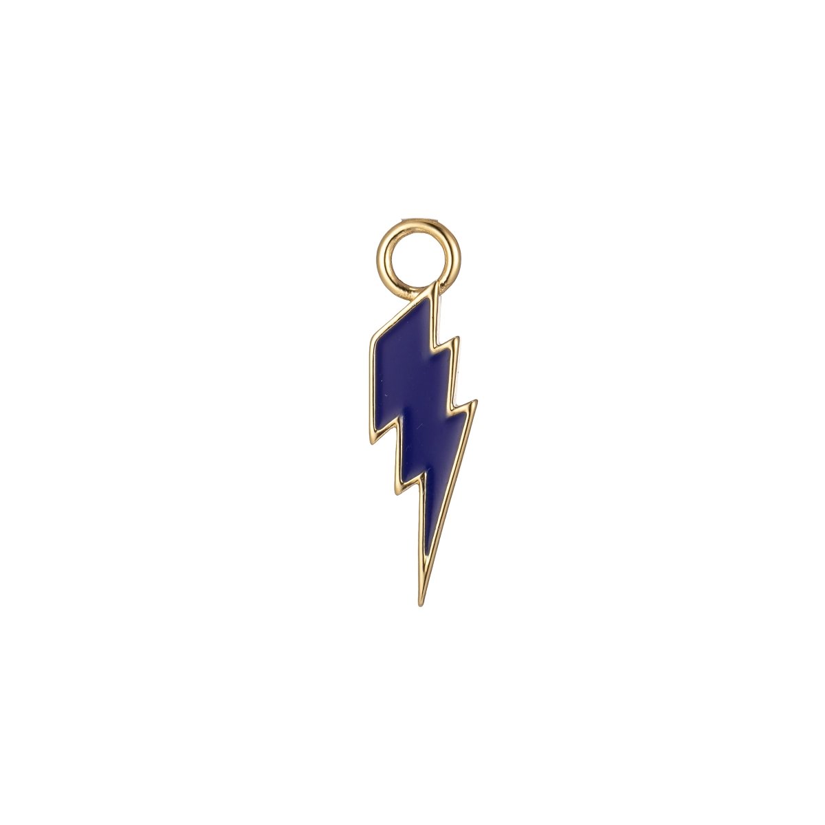 Enamel Lighting Gold Charm Colorful Bolt Pendant, Barbiecore Jewelry Y2K Charm Add on Charm Thunder Pendant for Necklace Earring Bracelet M-266-M-275 - DLUXCA