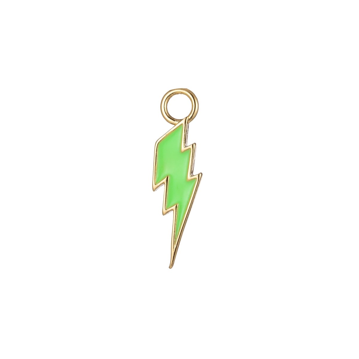 Enamel Lighting Gold Charm Colorful Bolt Pendant, Barbiecore Jewelry Y2K Charm Add on Charm Thunder Pendant for Necklace Earring Bracelet M-266-M-275 - DLUXCA