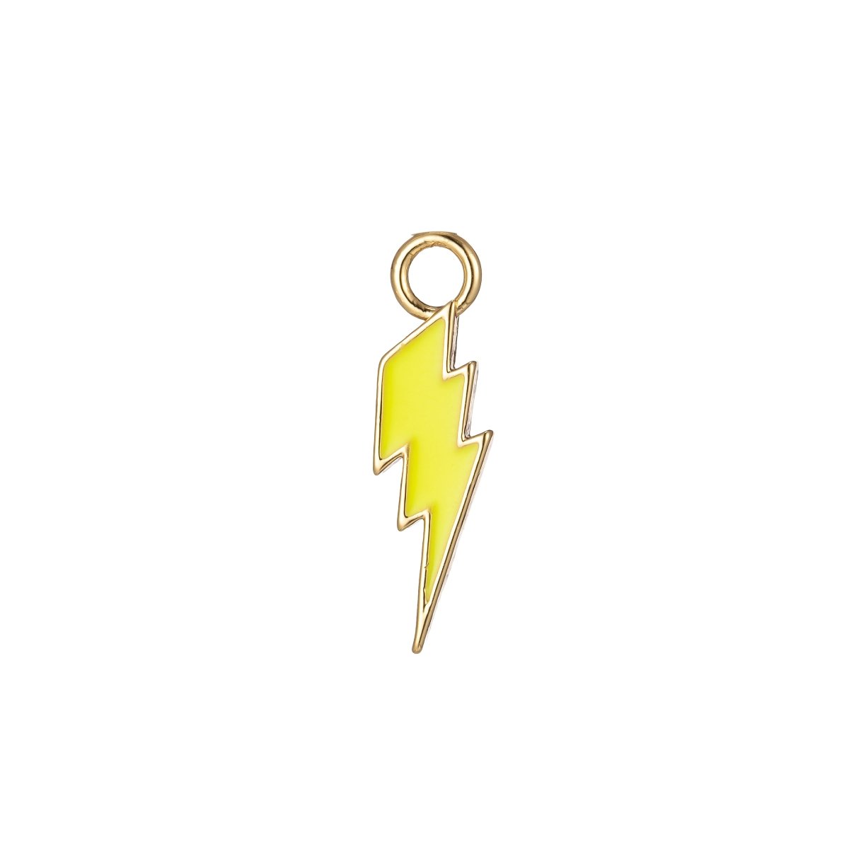 Enamel Lighting Gold Charm Colorful Bolt Pendant, Barbiecore Jewelry Y2K Charm Add on Charm Thunder Pendant for Necklace Earring Bracelet M-266-M-275 - DLUXCA