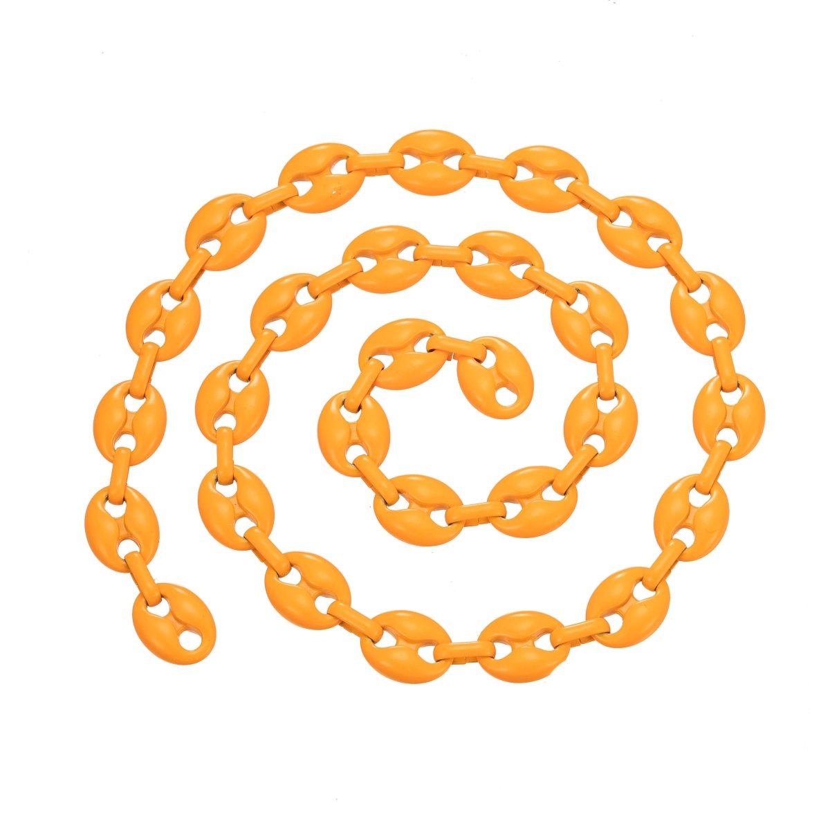 Enamel Mariner Anchor Chain, Colorful Link Neon Enamel Chain per Yard For Jewelry Making | ROLL-507 Clearance Pricing - DLUXCA