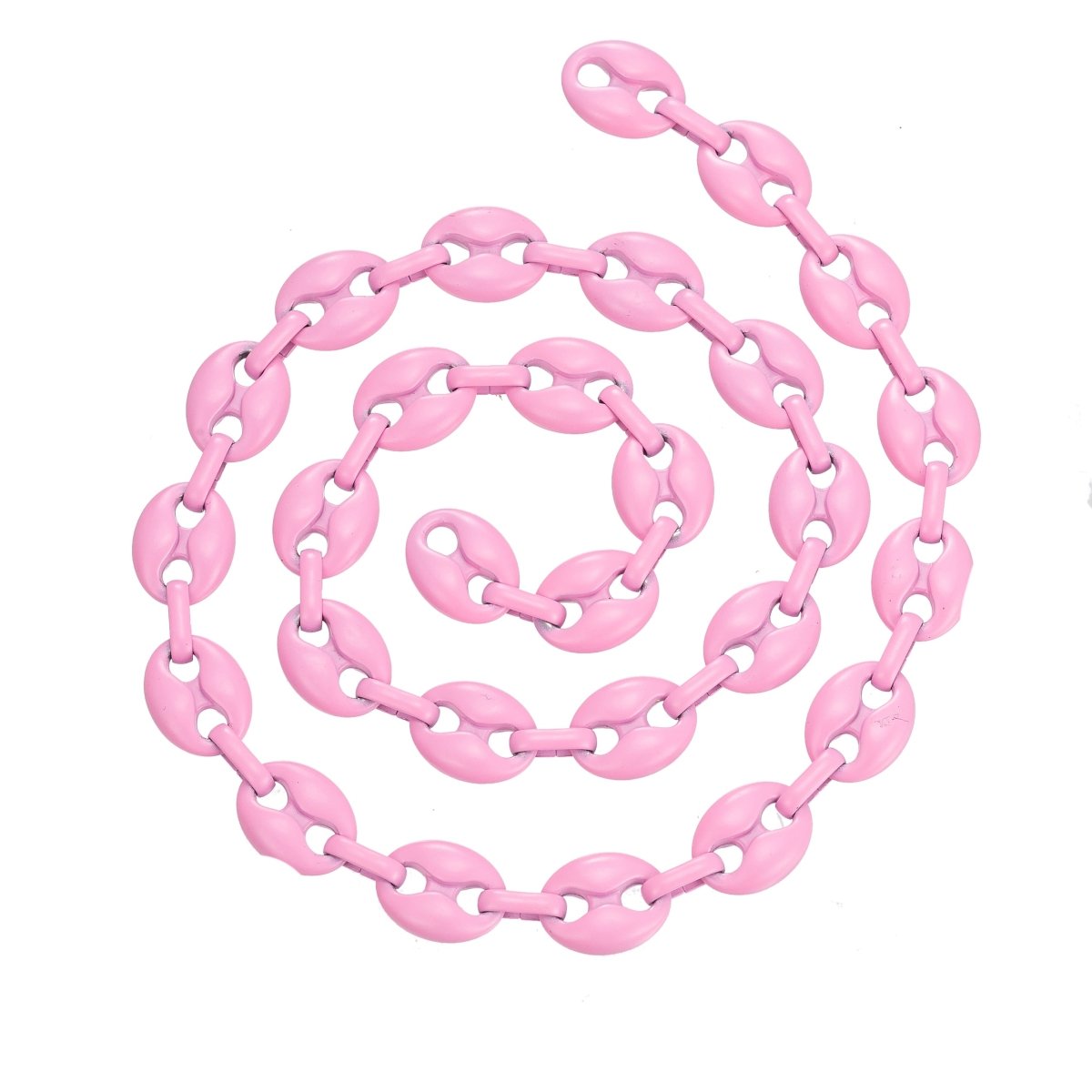 Enamel Mariner Anchor Chain, Colorful Link Neon Enamel Chain per Yard For Jewelry Making | ROLL-507 Clearance Pricing - DLUXCA