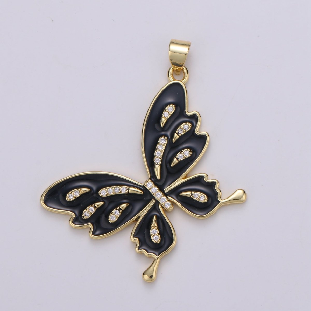 Enamel Mariposa Butterfly Gold Filled Butterfly Pendant Dream Animal Lover Necklace Pendant Charm Designer Colorful Jewelry Making J-129-J-133 - DLUXCA