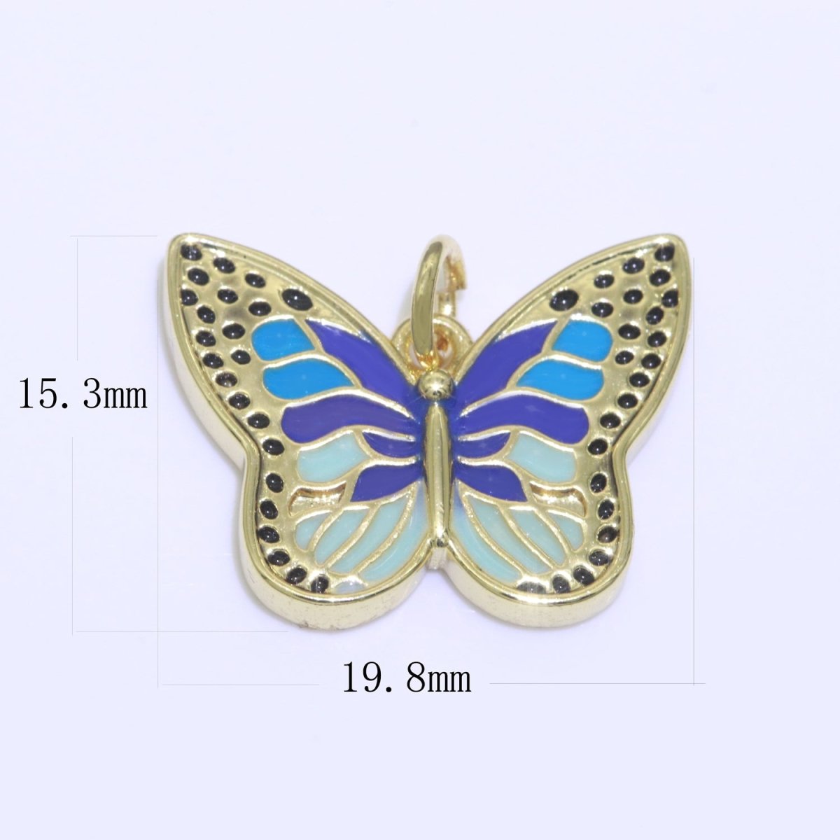Enamel Monarch Butterfly Gold Filled Butterfly Pendant Mariposa Animal Lover Necklace Pendant Charm Designer Colorful Jewelry Making M-374 M-375 - DLUXCA