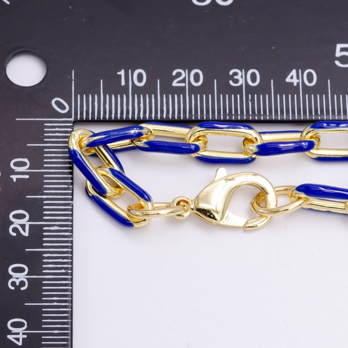 Enamel Paper-Clip Necklace 18Inch Neon Color in Gold | WA-2284 ~ WA-2299 - DLUXCA