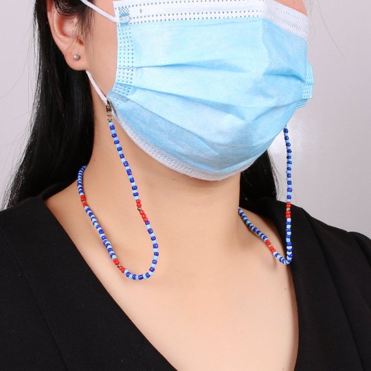Face mask lanyard Adult Kids, Beaded mask lanyard, Face Mask Chain, facemask holder, FaceMask Lanyard, Mask Lanyard strap - DLUXCA