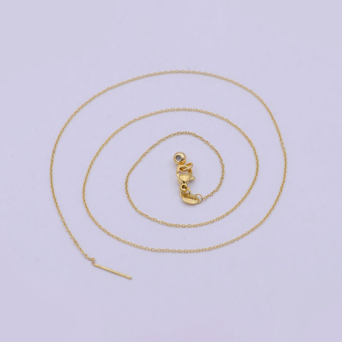 Fine Cable Chain 24K Gold Filled Adjustable Necklace | WA-793 Clearance Pricing - DLUXCA