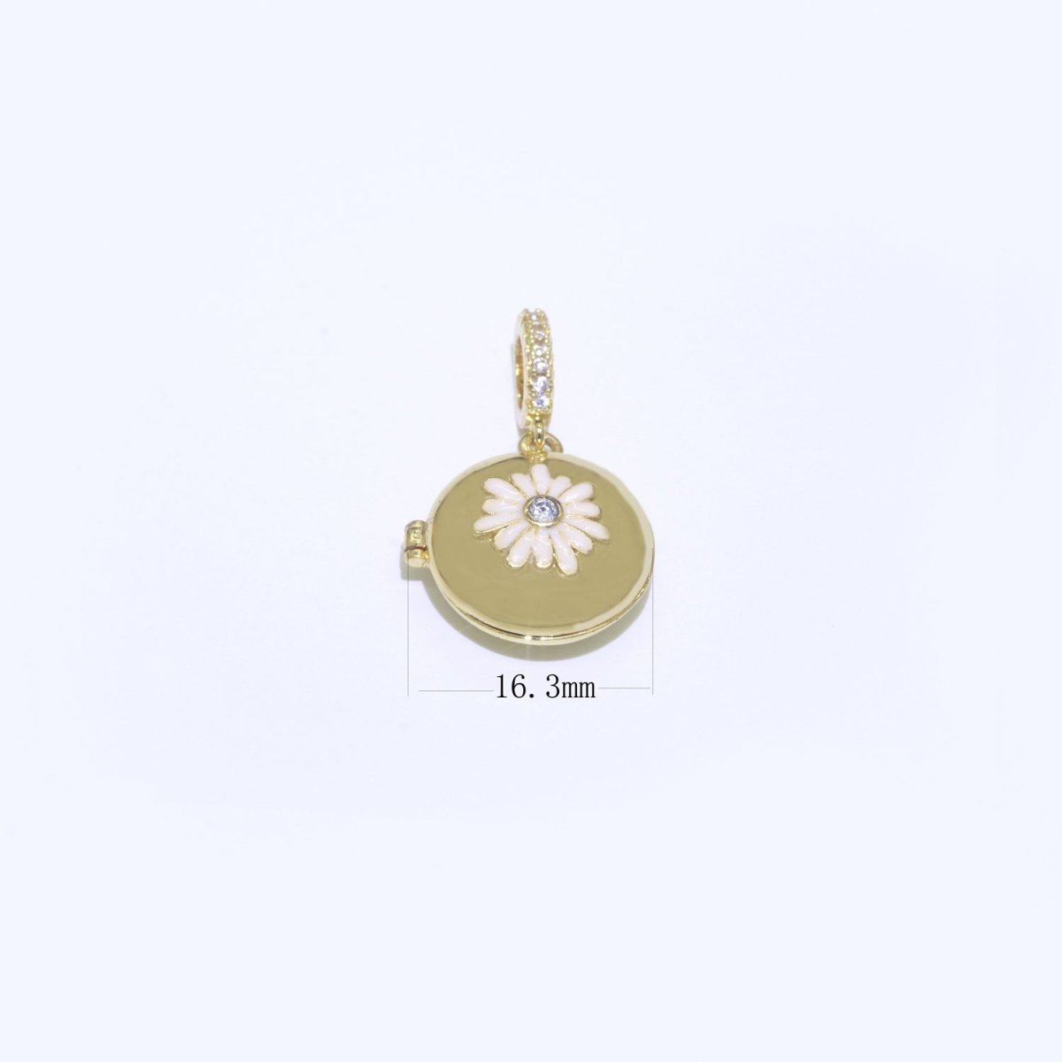 Flower Gold Filled Round Pendants J-864 J-865 - DLUXCA