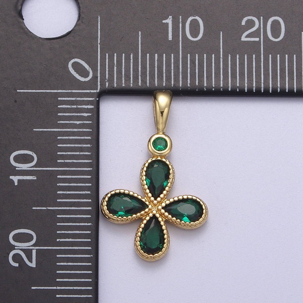 Four Leaf Clover Gold Filled lucky charm pendant necklace good luck charm H-131 H-135 - DLUXCA