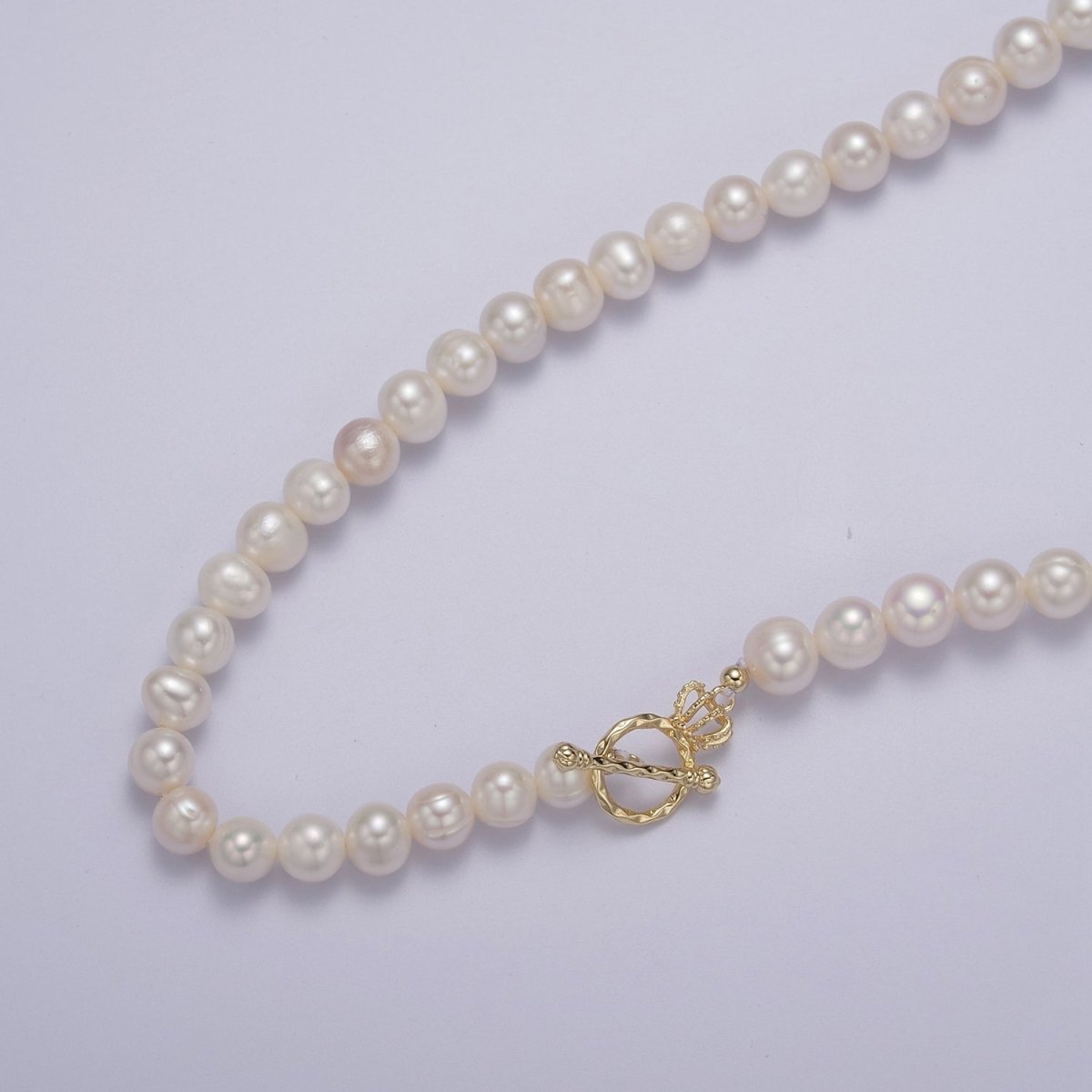 Fresh Water Pearl necklace, T bar necklace, toggle bar necklace, dainty gold necklace, layering necklace, pearl jewelry | WA-869 WA-1161 Clearance Pricing - DLUXCA