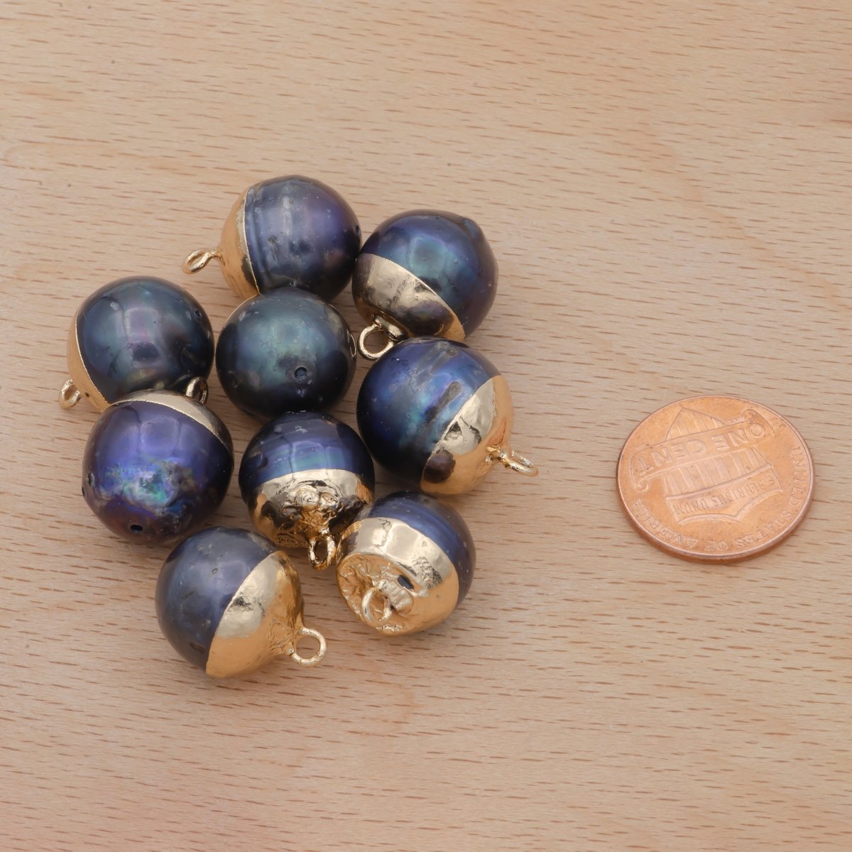 Freshwater Pearl Black Pearl Baroque Charm P-1819 - DLUXCA