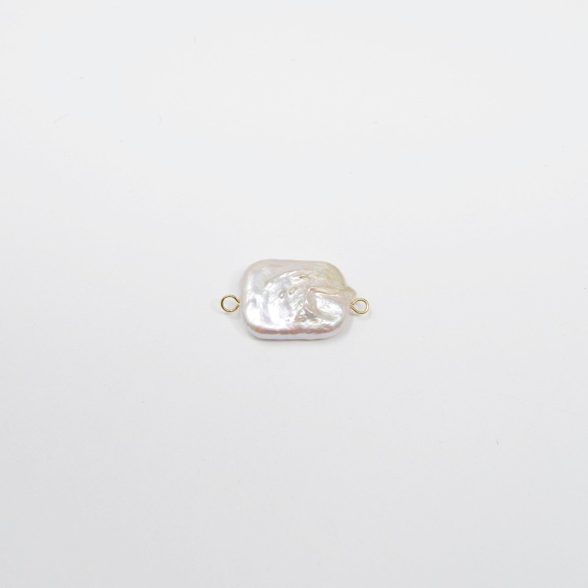 Freshwater Pearl Simple Rectangle Pearl Connectors P-1805 - DLUXCA