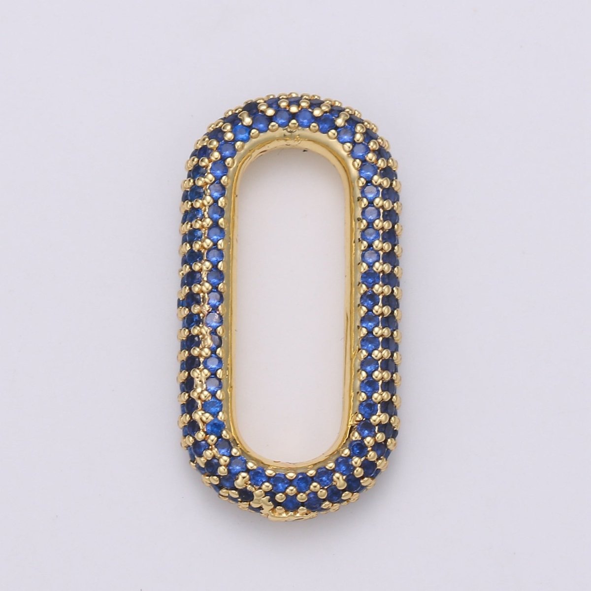 Fully CZ Micro Pave Paper Clip Link Connector links for Chain Connector for Bracelet Necklace Chain Connector L-119~L-124 - DLUXCA