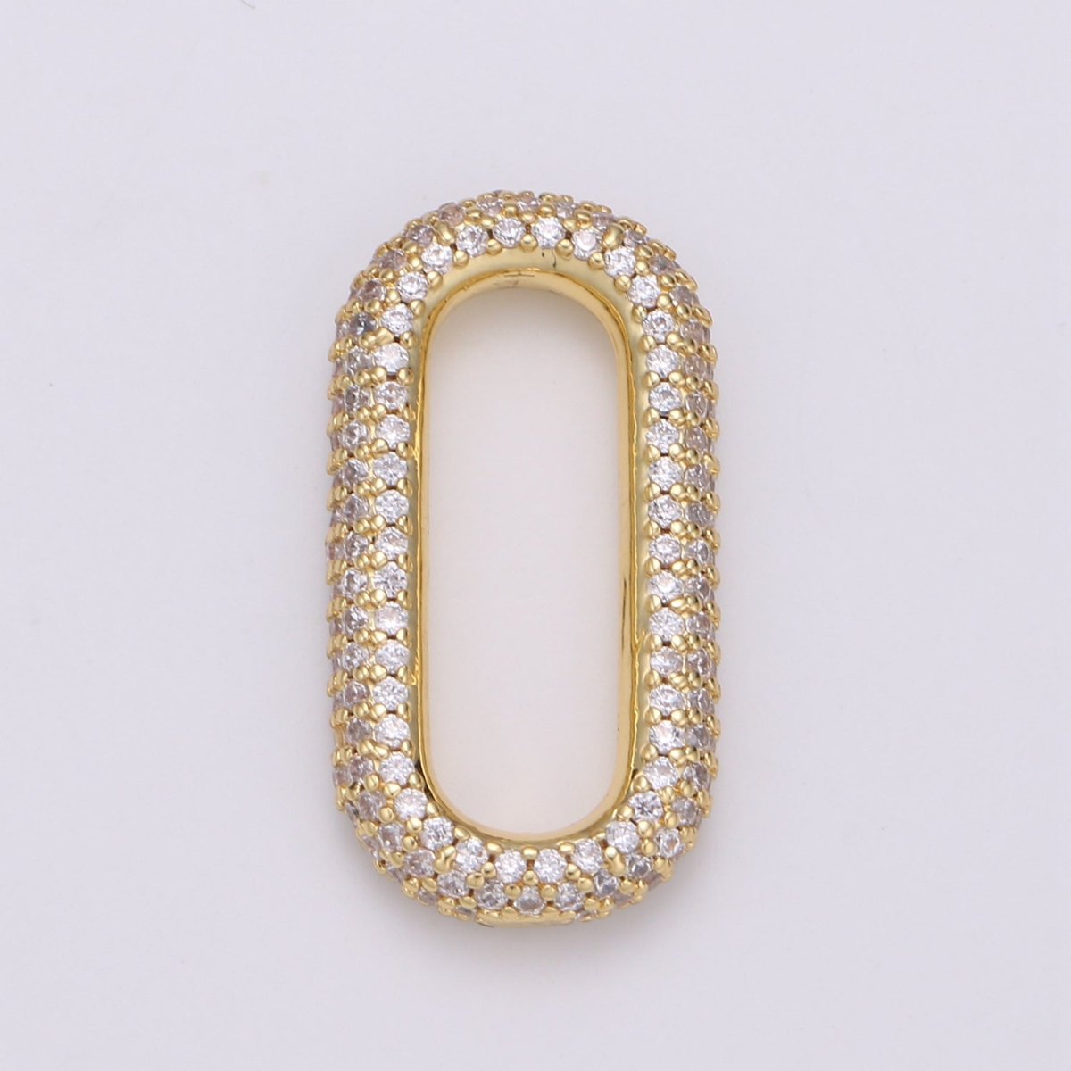 Fully CZ Micro Pave Paper Clip Link Connector links for Chain Connector for Bracelet Necklace Chain Connector L-119~L-124 - DLUXCA