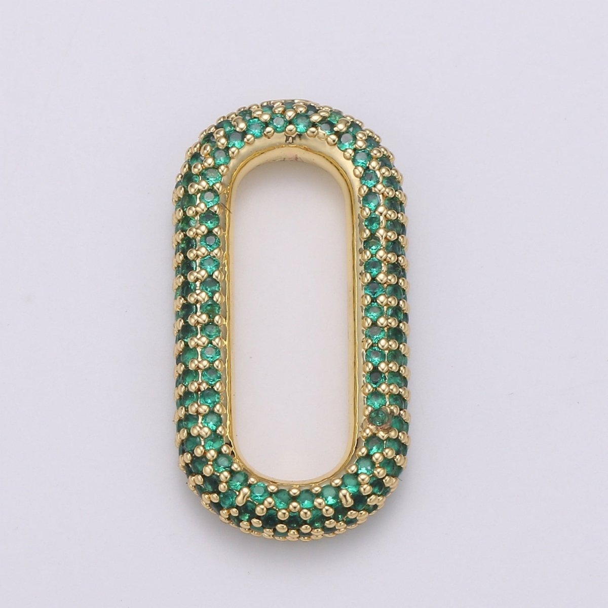 Fully CZ Micro Pave Paper Clip Link Connector links for Chain Connector for Bracelet Necklace Chain Connector L-119~L-124 - DLUXCA