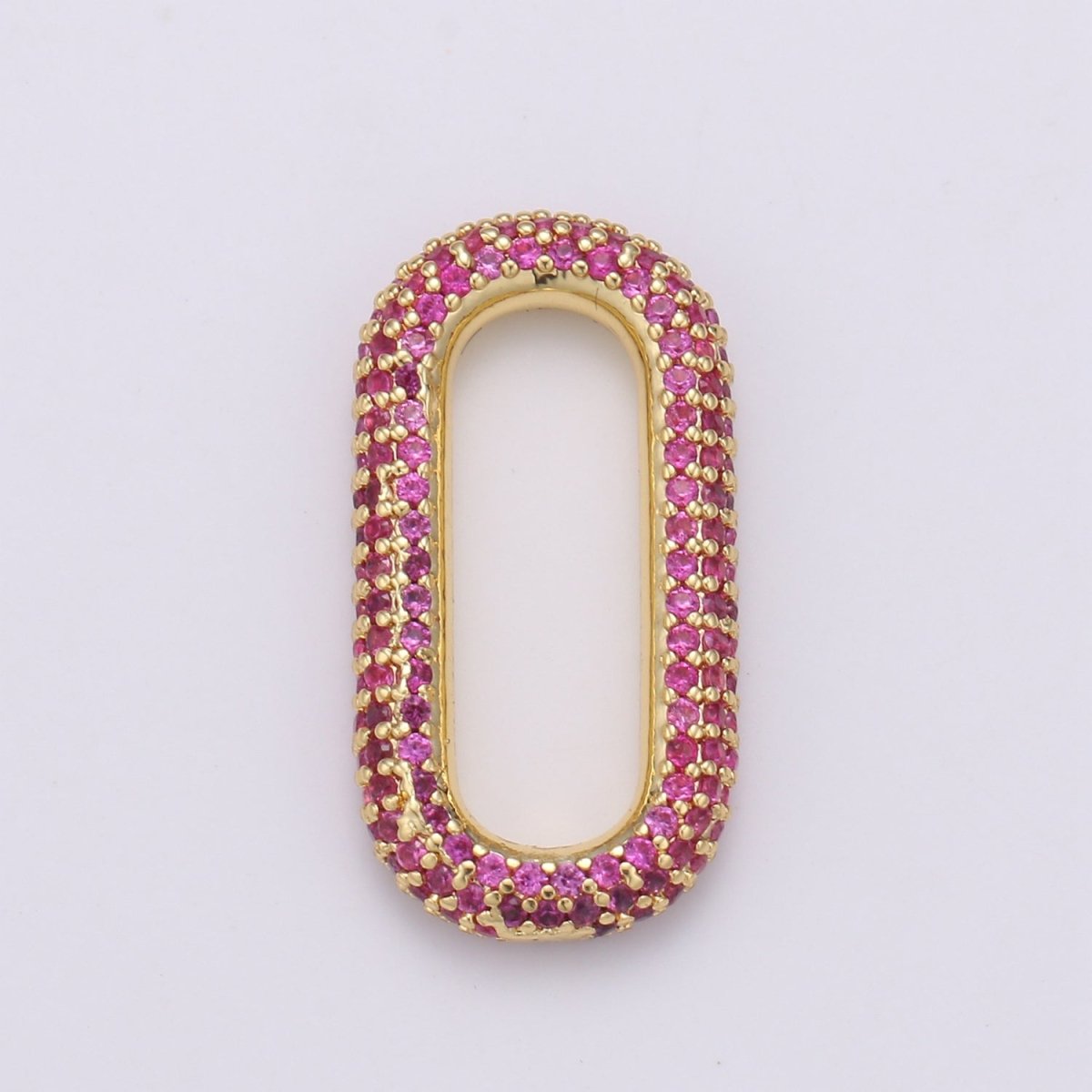 Fully CZ Micro Pave Paper Clip Link Connector links for Chain Connector for Bracelet Necklace Chain Connector L-119~L-124 - DLUXCA