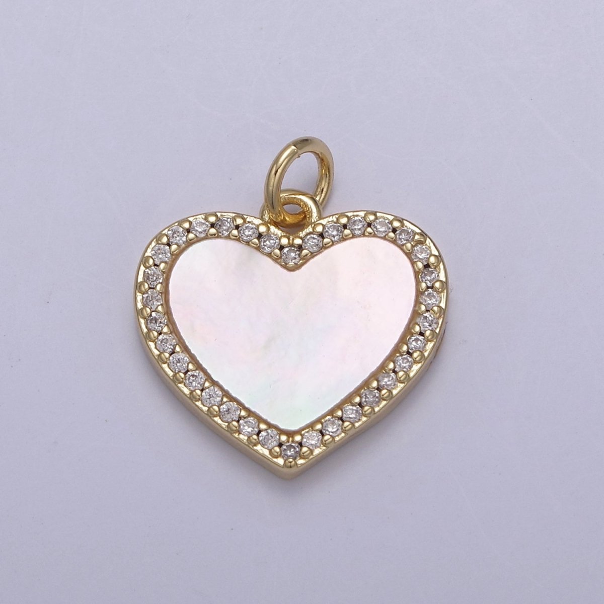 Gemstone Heart Charm, Boho Heart Pendant for Necklace, Turquoise Heart Pendant, Malachite Heart Pendant, Tiger Eye Pearl Abalone Heart Charm for Jewelry Making N-896 - N-900 - DLUXCA