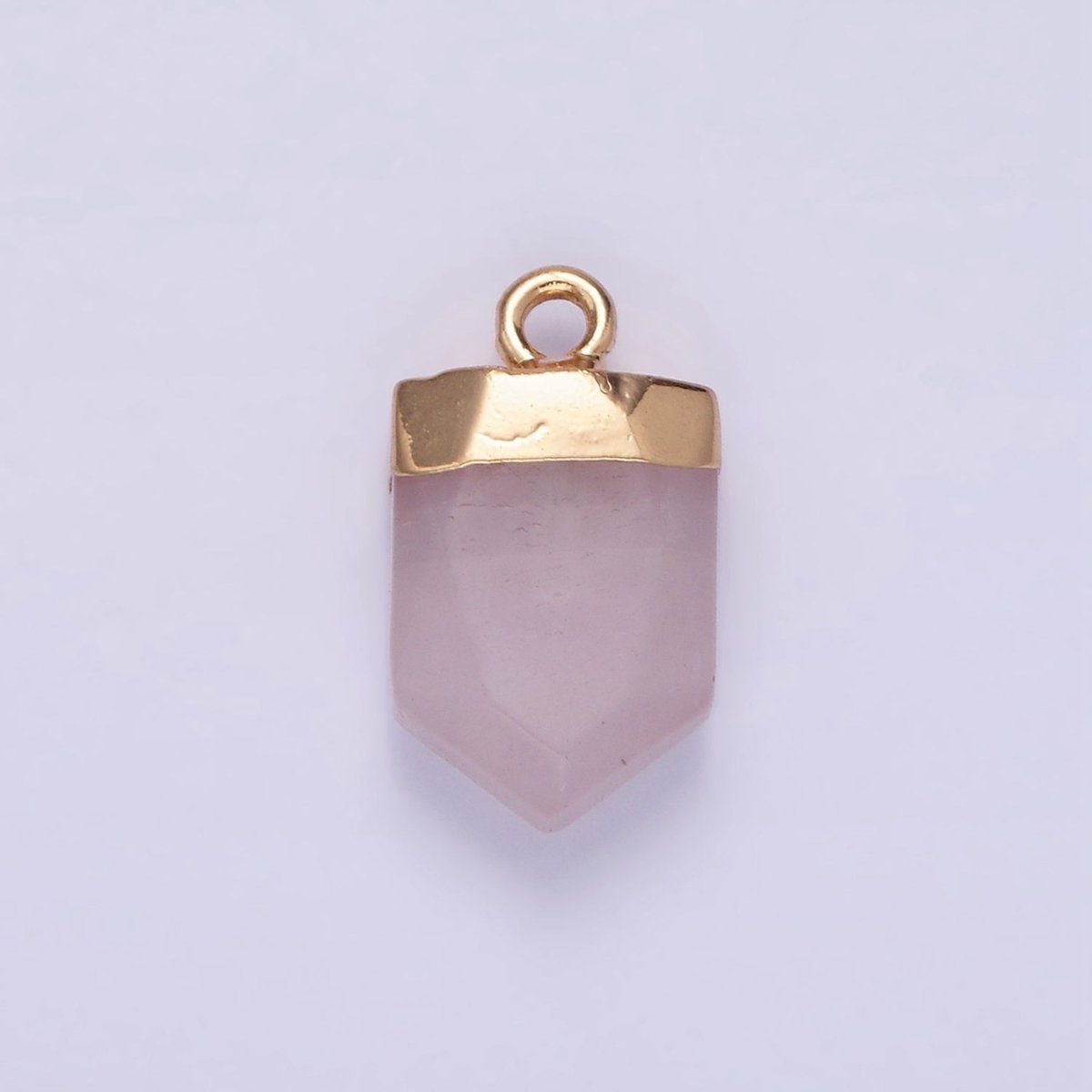 Gemstone Pointed Pendant Stone Crystal, Amethyst, Quartz, Labradorite, Amazonite, Teal Gold Plated N1728 N1729 N1730 N1731 N1732 - DLUXCA