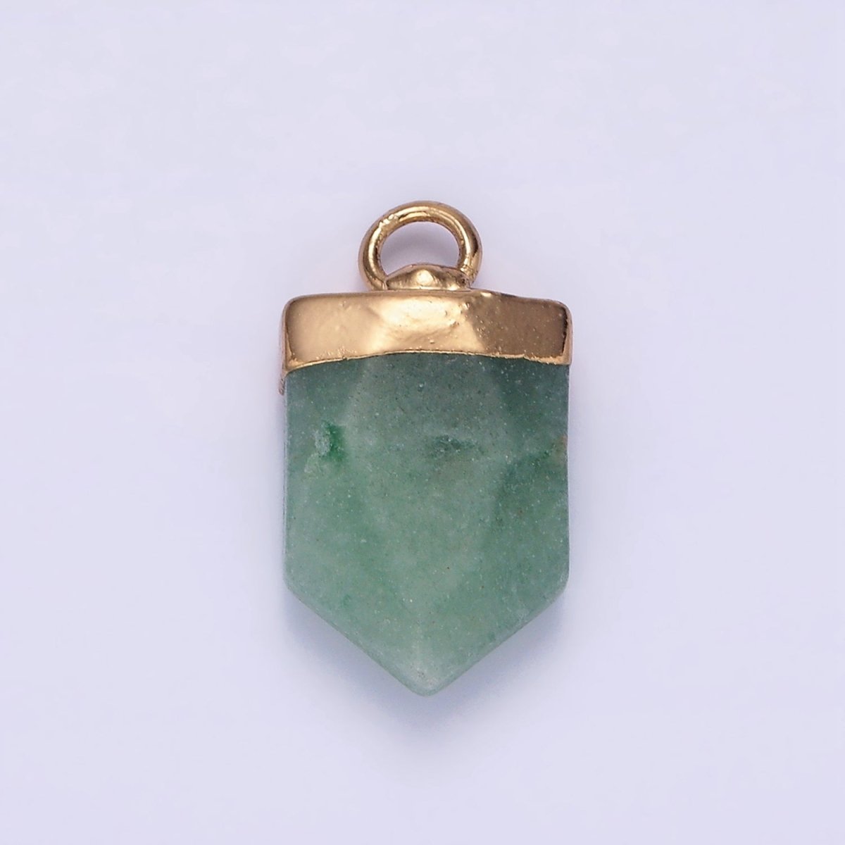 Gemstone Pointed Pendant Stone Crystal, Amethyst, Quartz, Labradorite, Amazonite, Teal Gold Plated N1728 N1729 N1730 N1731 N1732 - DLUXCA