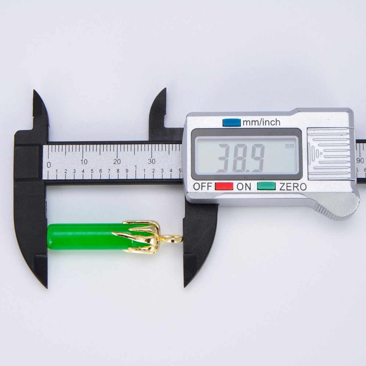 Genuine Green Jade Stick Green Pendant Necklace for Drop Dangle Charm Necklace Earring Jewelry Making O-219 O-220 - DLUXCA