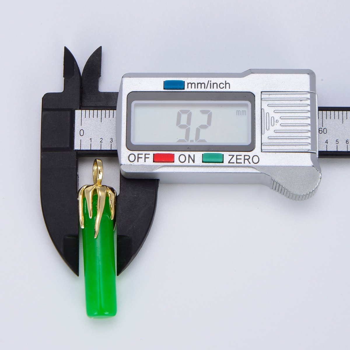 Genuine Green Jade Stick Green Pendant Necklace for Drop Dangle Charm Necklace Earring Jewelry Making O-219 O-220 - DLUXCA