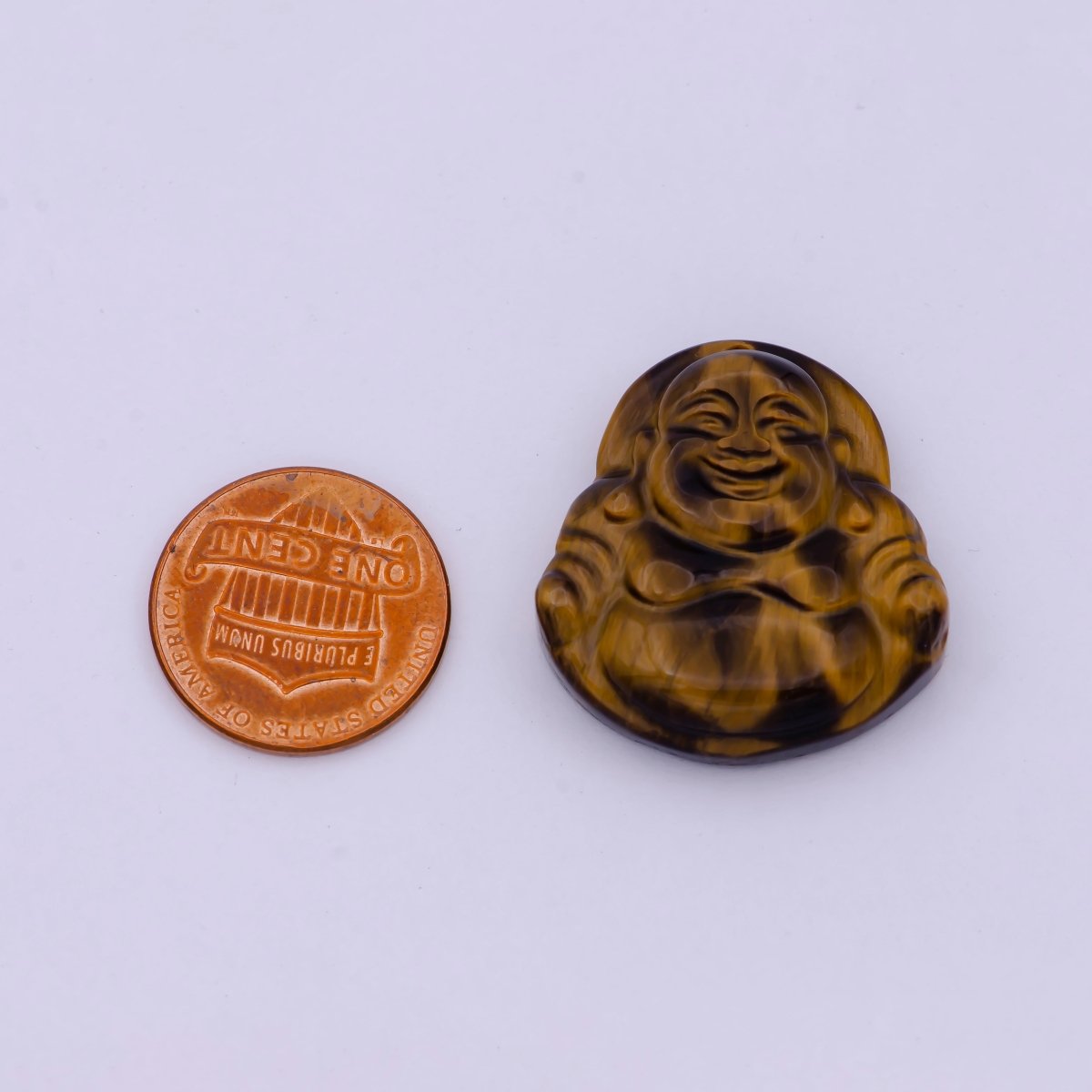 Genuine Happy Buddha Bead Tiger Eye Gemstone O-099 - DLUXCA