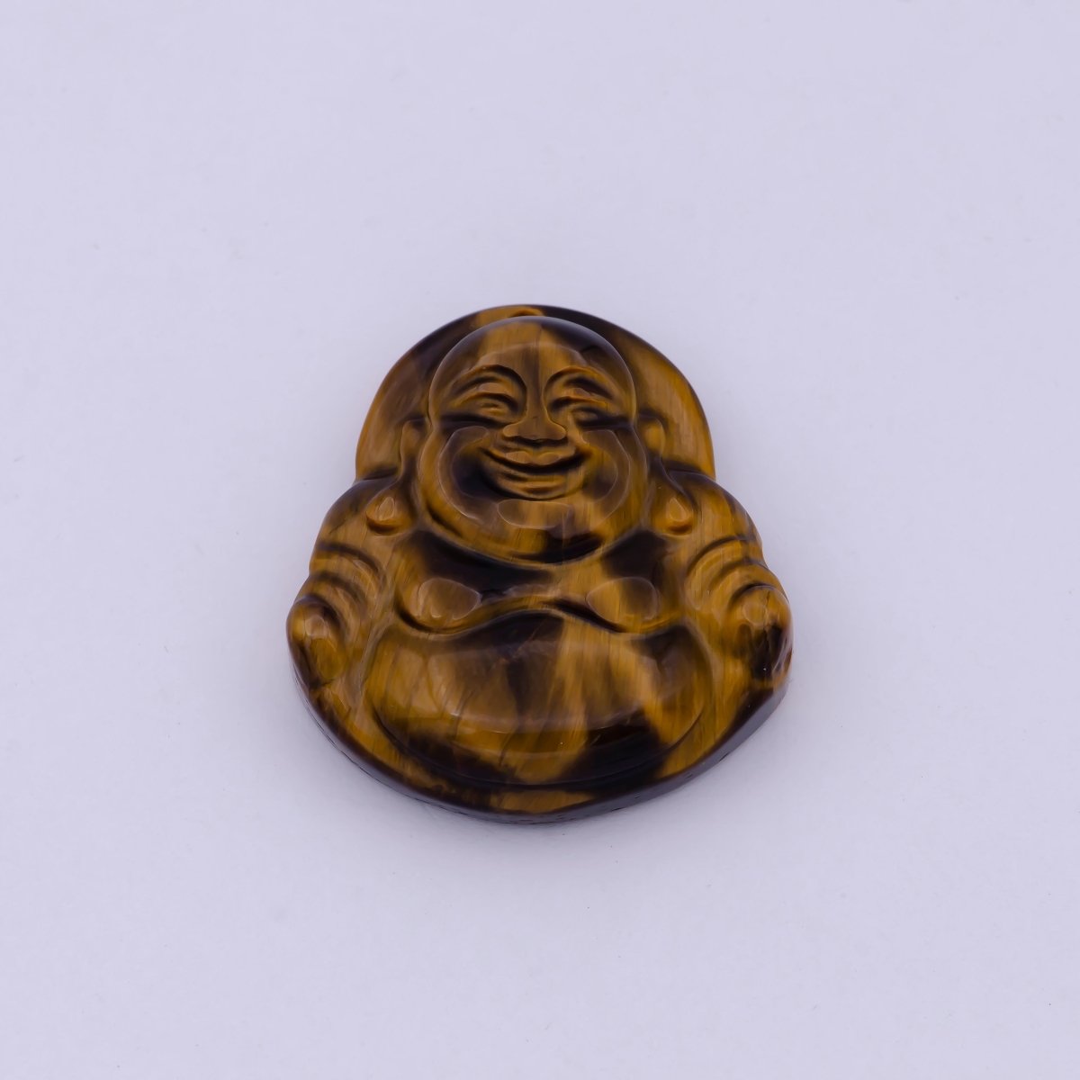 Genuine Happy Buddha Bead Tiger Eye Gemstone O-099 - DLUXCA
