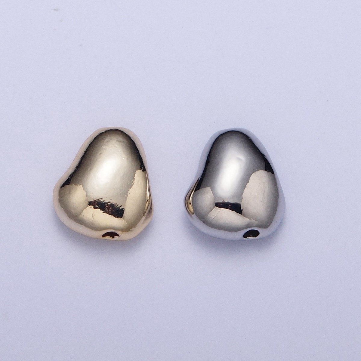 Geometric 9.7x8.6mm Abstract Bead Spacer For DIY Jewelry Making in Gold & Silver B-110 B-112 - DLUXCA
