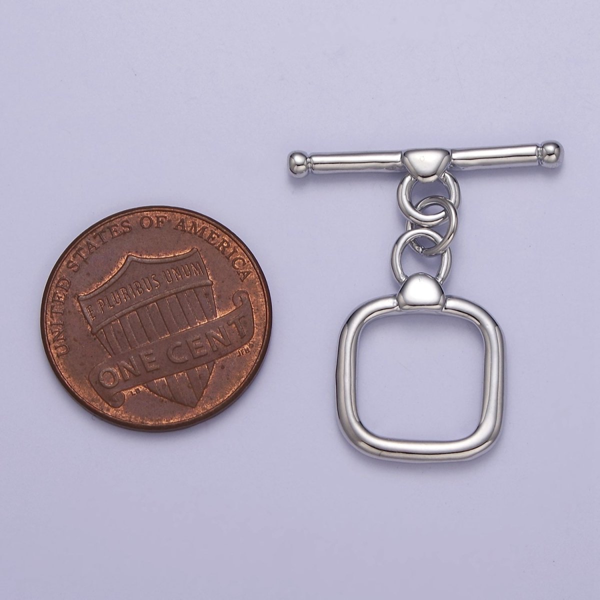 Geometric Square Toggle Clasp Connector, 24k Gold Filled Toggle Clasp, Jewelry End Clasp for Bracelet, Necklace Closure L-687 L-688 L-689 - DLUXCA