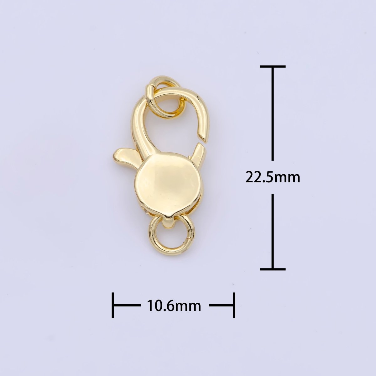 Gold 22.5mm Round Lobster Claw Clasps Jewelry Making Closure | K-290 - DLUXCA